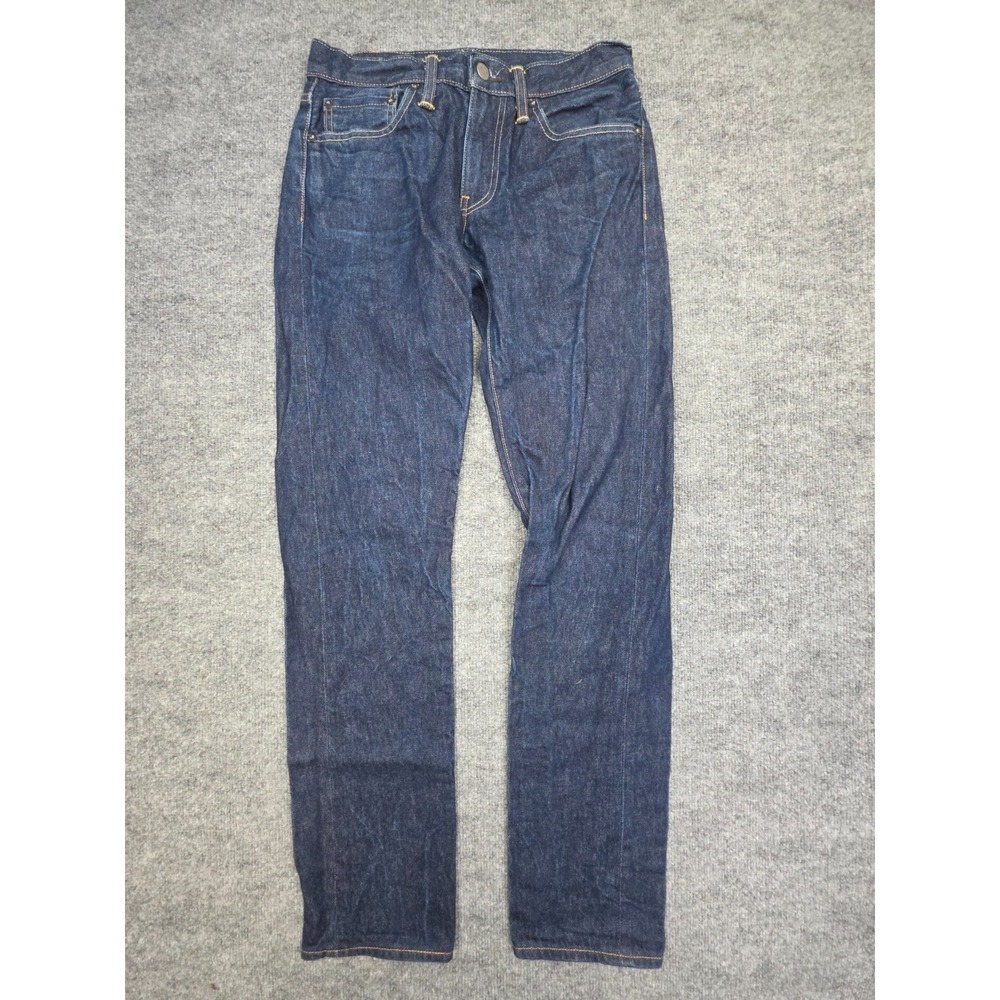 Levi's 511 Selvedge Jeans Men's 31 x 34 (FITS 28 x 32) Dark Wash Blue